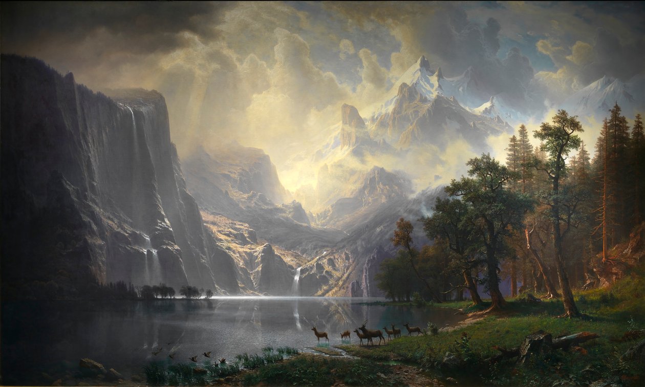 Entre a Sierra Nevada, Califórnia de Albert Bierstadt