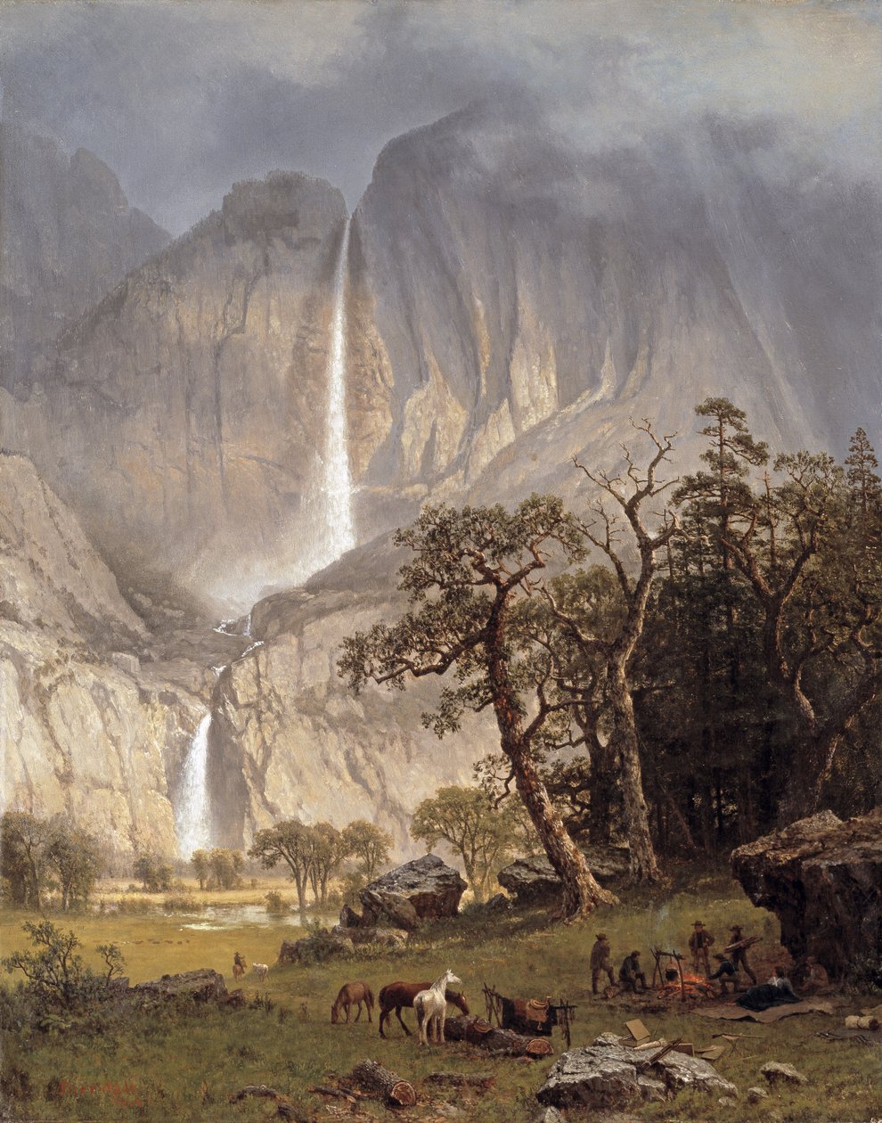 Cho-looke, a queda de Yosemite, 1864 de Albert Bierstadt