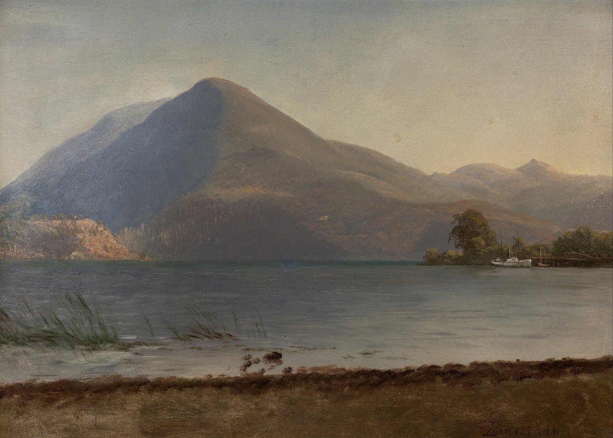 No rio Hudson de Albert Bierstadt