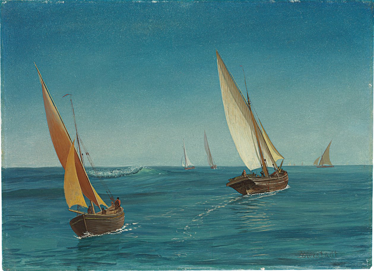 No Mediterrâneo de Albert Bierstadt