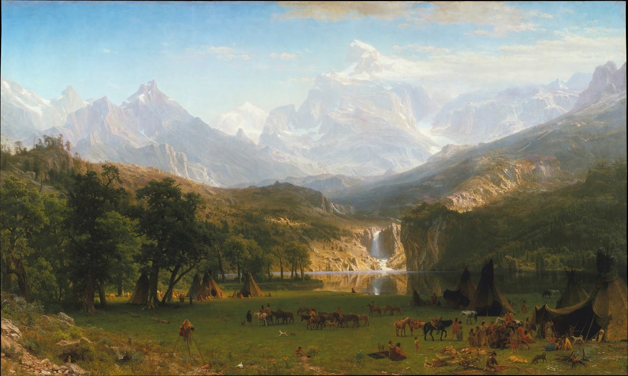 As Montanhas Rochosas, Landers Peak, 1863. de Albert Bierstadt