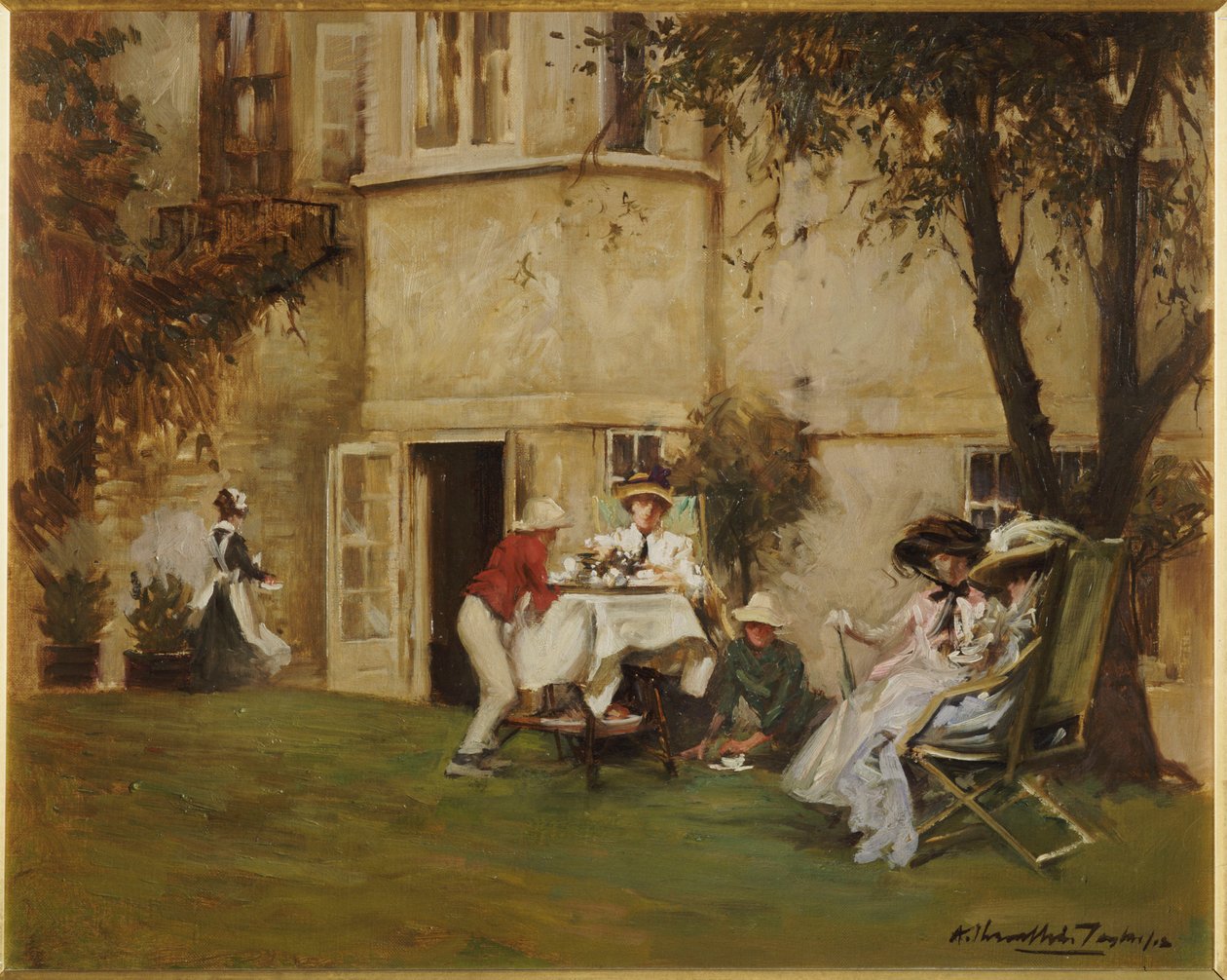 Chá no jardim de Albert Chevallier Tayler