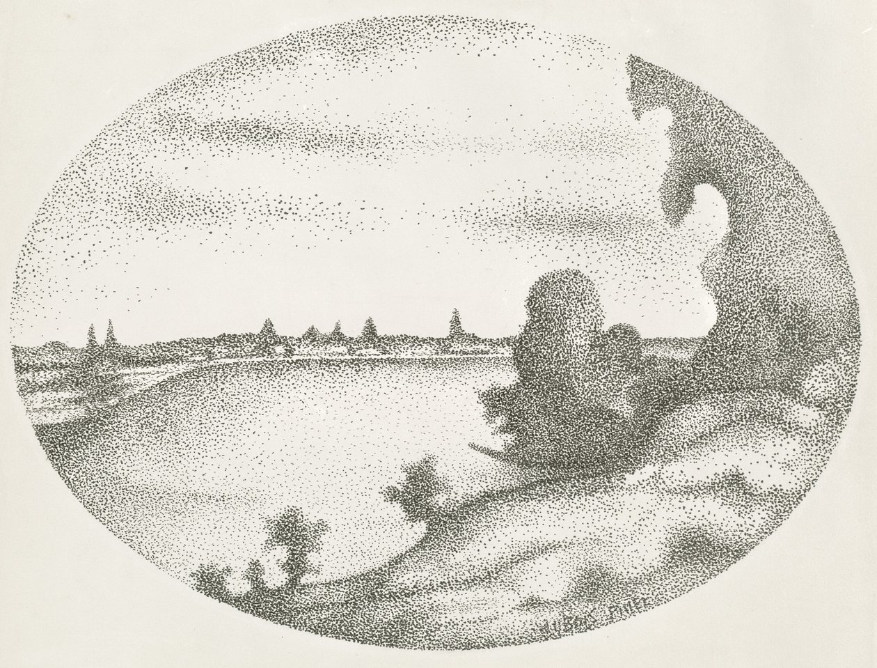 Uma paisagem fluvial de Albert Dubois Pillet