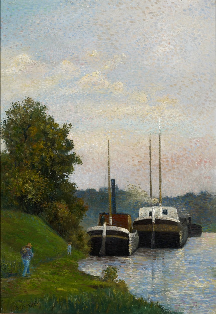 Barcaças no Sena de Albert Dubois Pillet