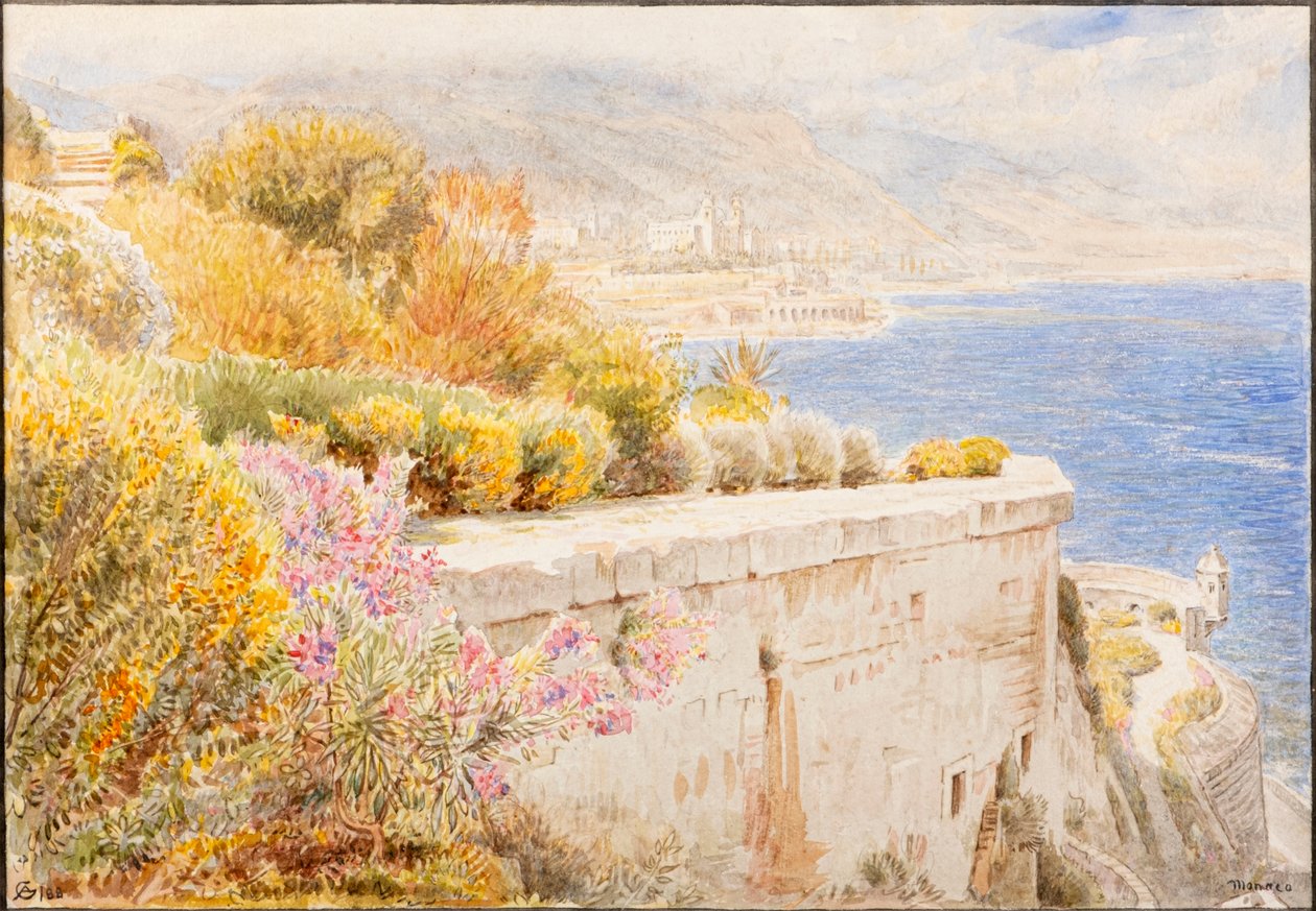 Mónaco (aguarela) de Albert Goodwin