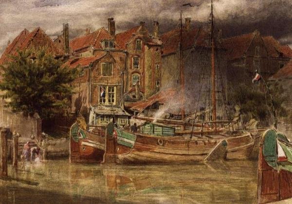 Vista sobre o Canal, Dort de Albert Goodwin