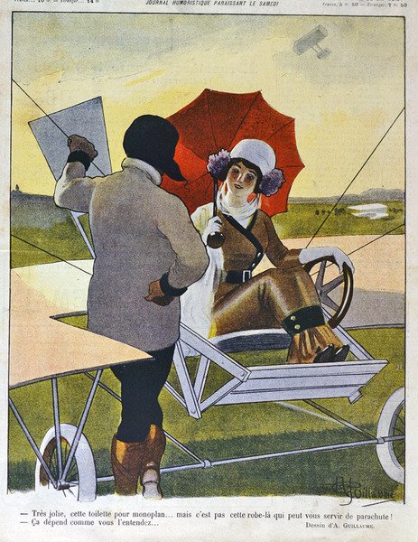 Avião (cor litho) de Albert Guillaume