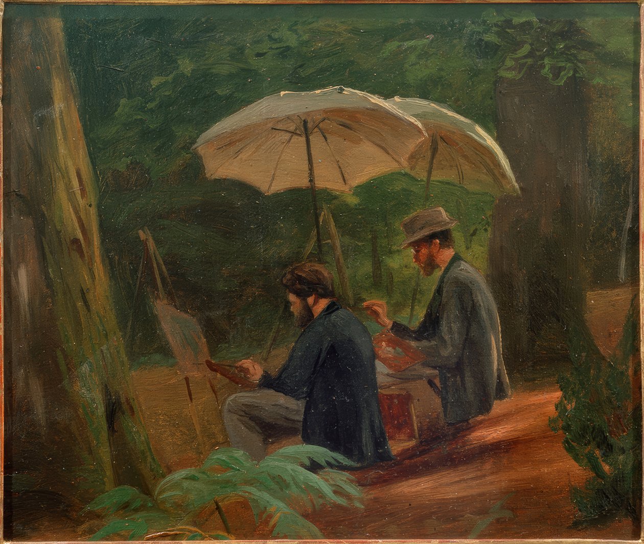 Dois artistas a trabalhar de Albert Hendschel