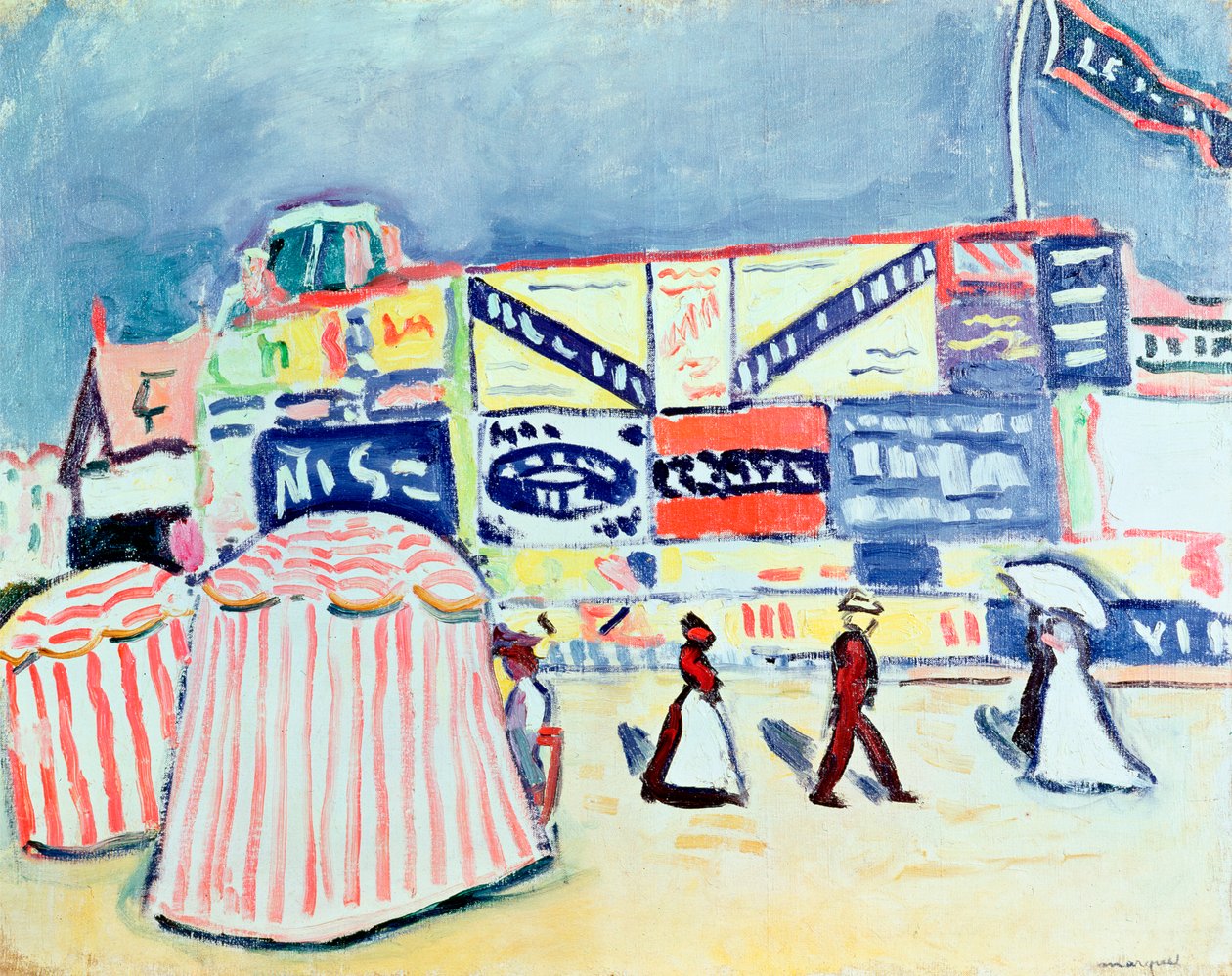 Outdoors em Trouville de Albert Marquet