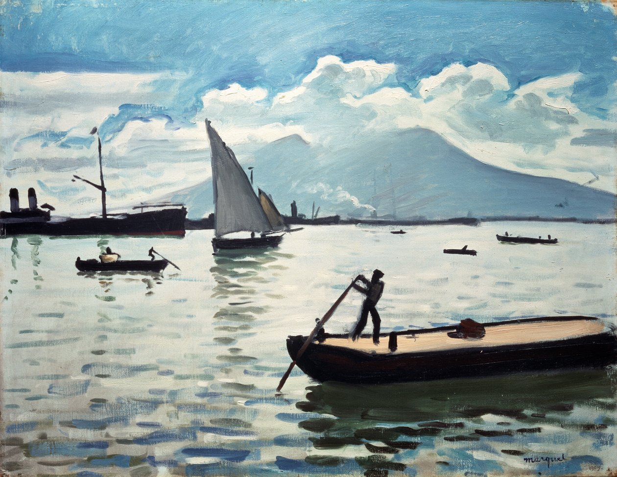 A Baía de Nápoles, 1909. de Albert Marquet