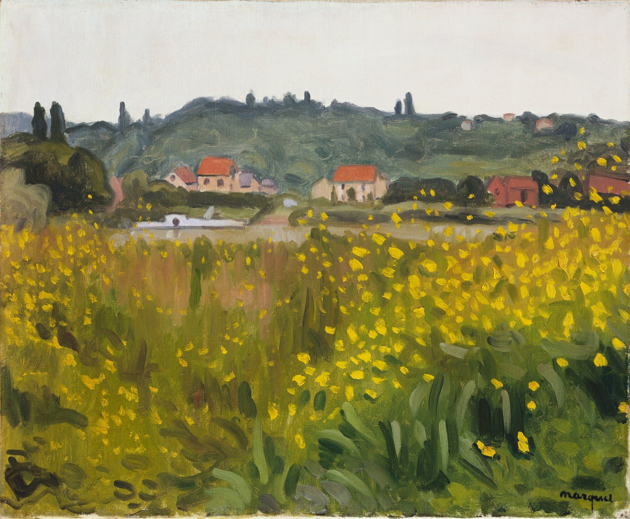 Flores Amarelas em Villenes de Albert Marquet
