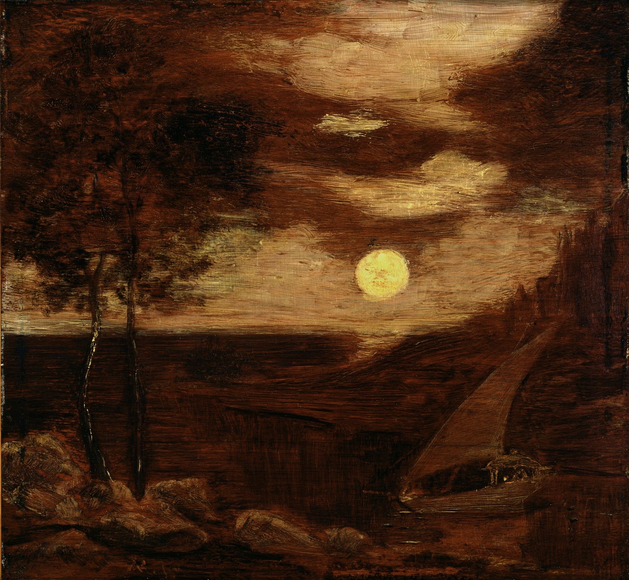 O barco dos amantes de Albert Pinkham Ryder