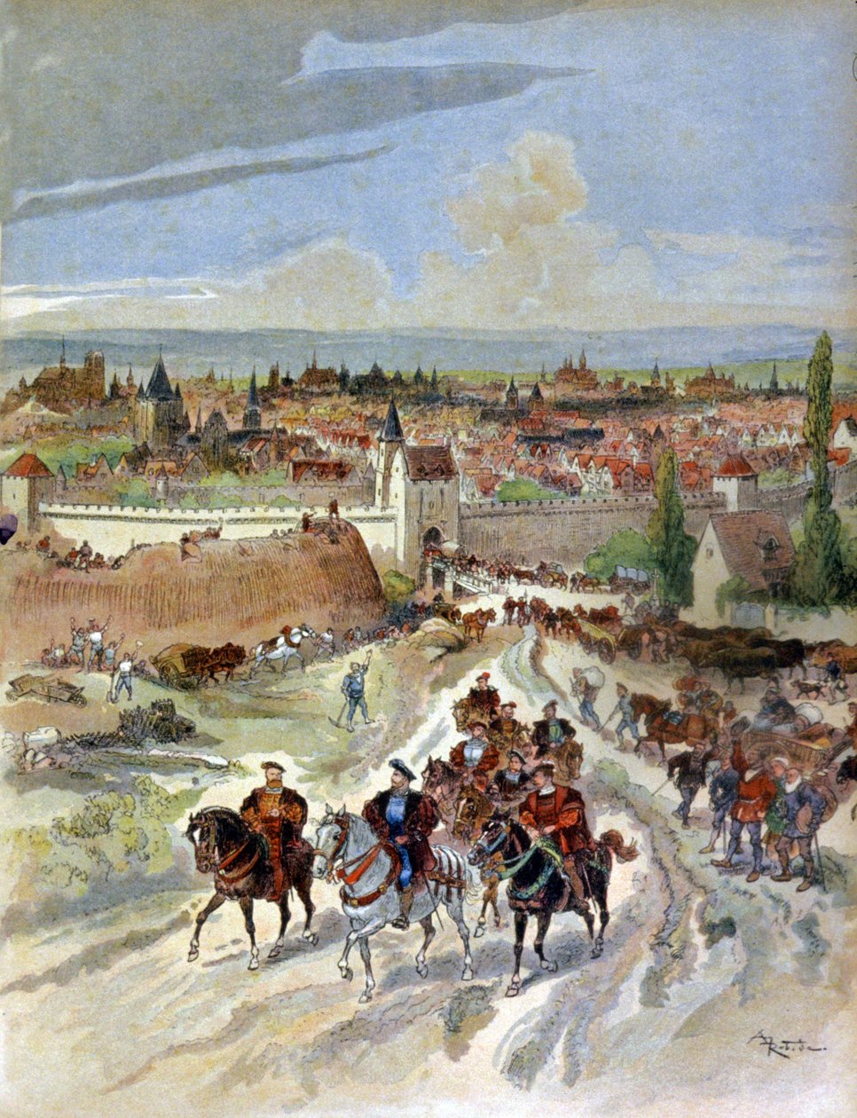 Francisco I deixa Paris de Albert Robida