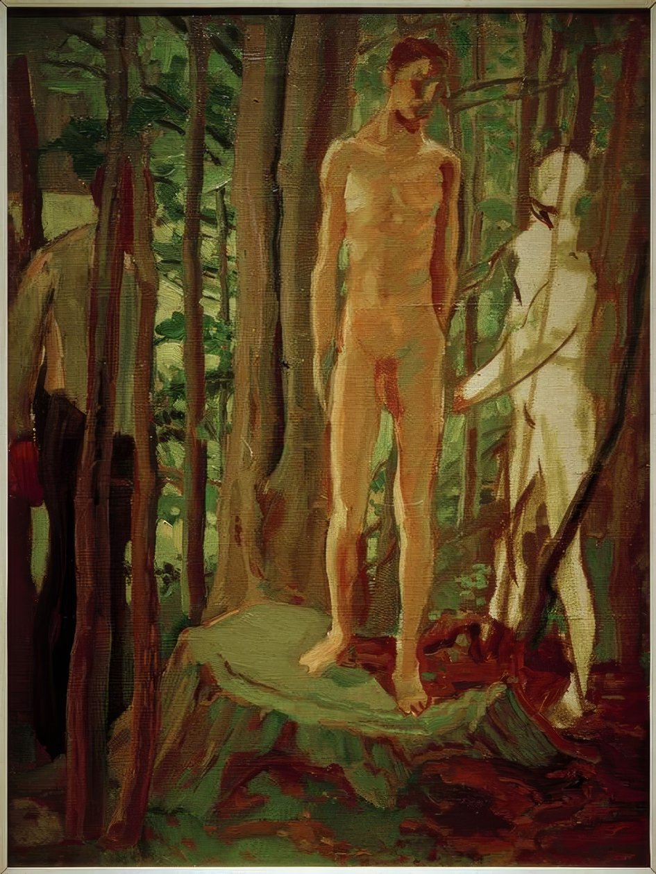 Sebastian no tronco de árvore de Albert Weisgerber
