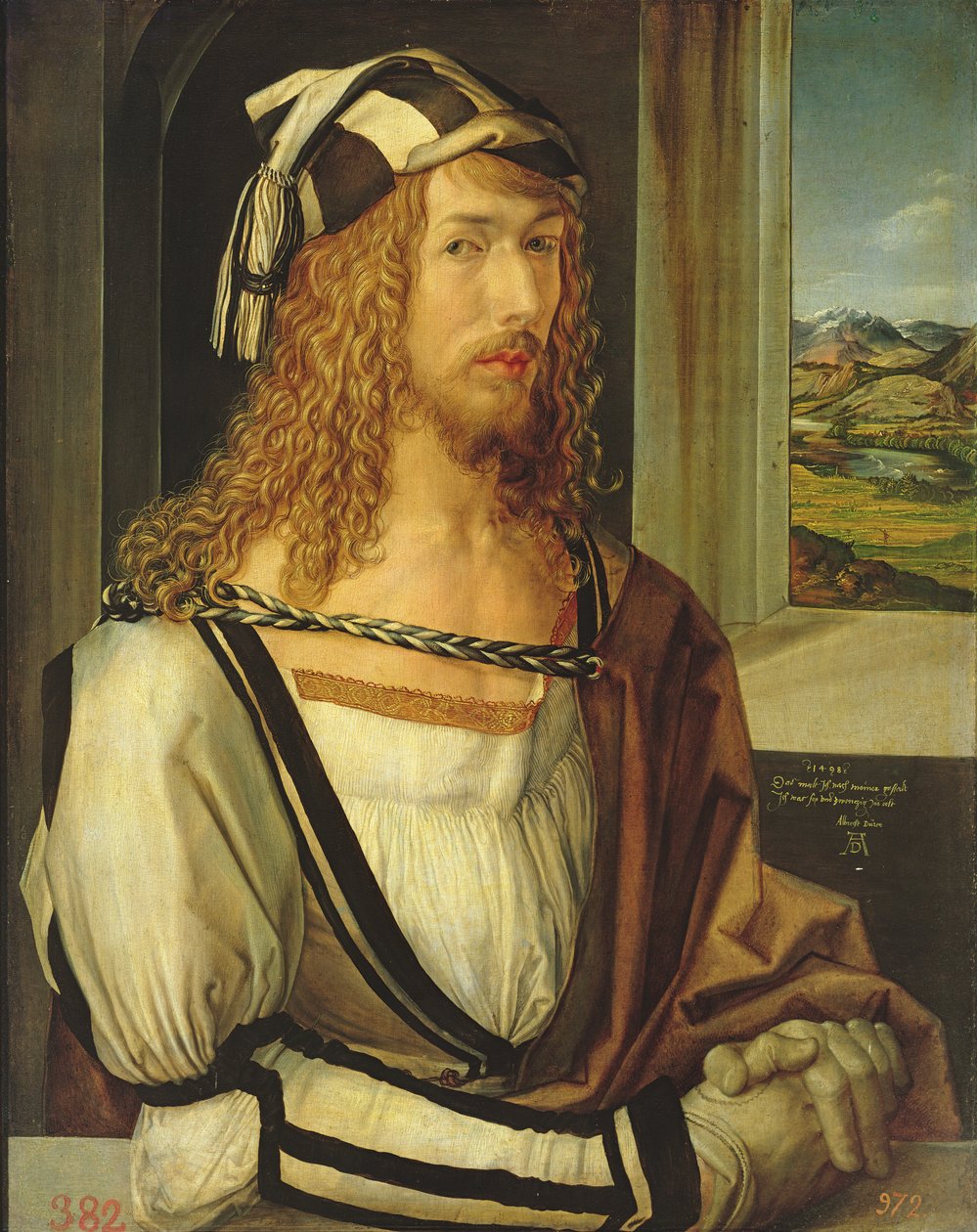 Auto-retrato com luvas de Albrecht Dürer
