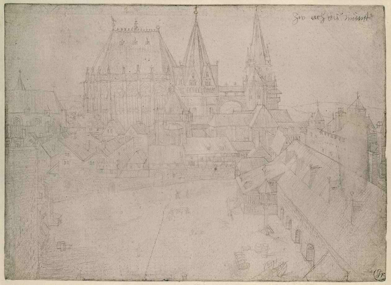 O ministro em Aachen, 1520 (silverpoint no papel) de Albrecht Dürer
