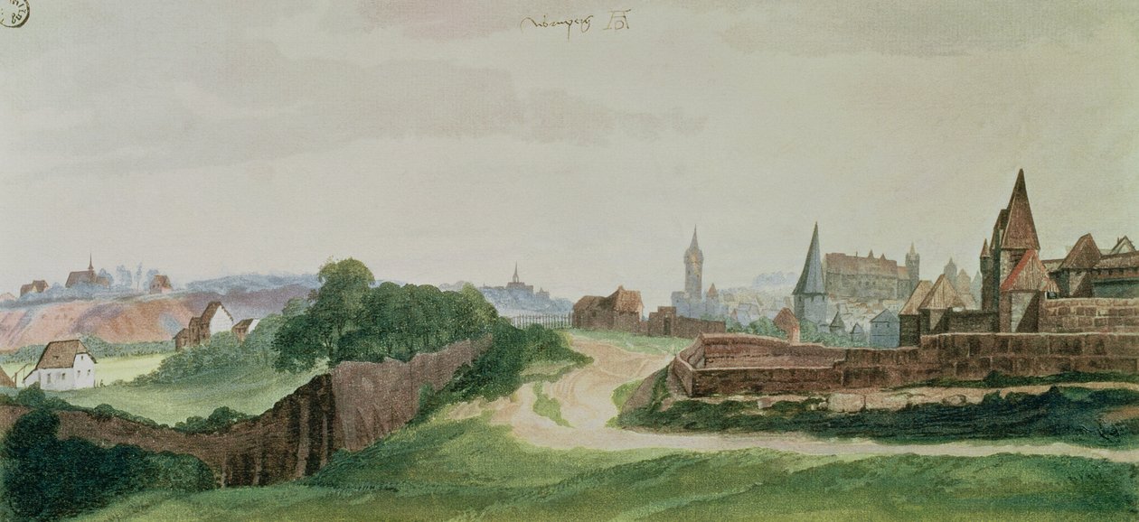 Vista de Nuremberg, 1496-97 de Albrecht Dürer