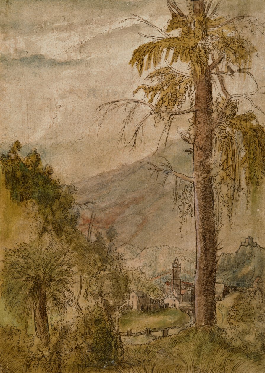 Paisagem com igreja de Albrecht Altdorfer