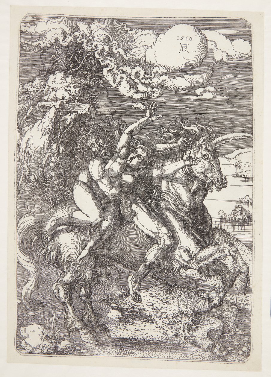 Rapto em um unicórnio de Albrecht Dürer