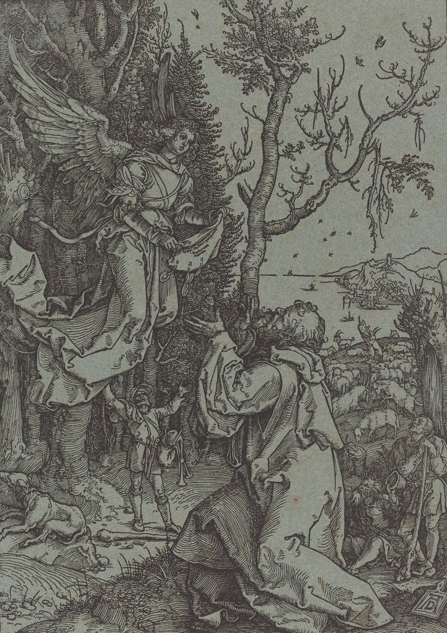 Joaquim e o Anjo, c. 1504. de Albrecht Dürer