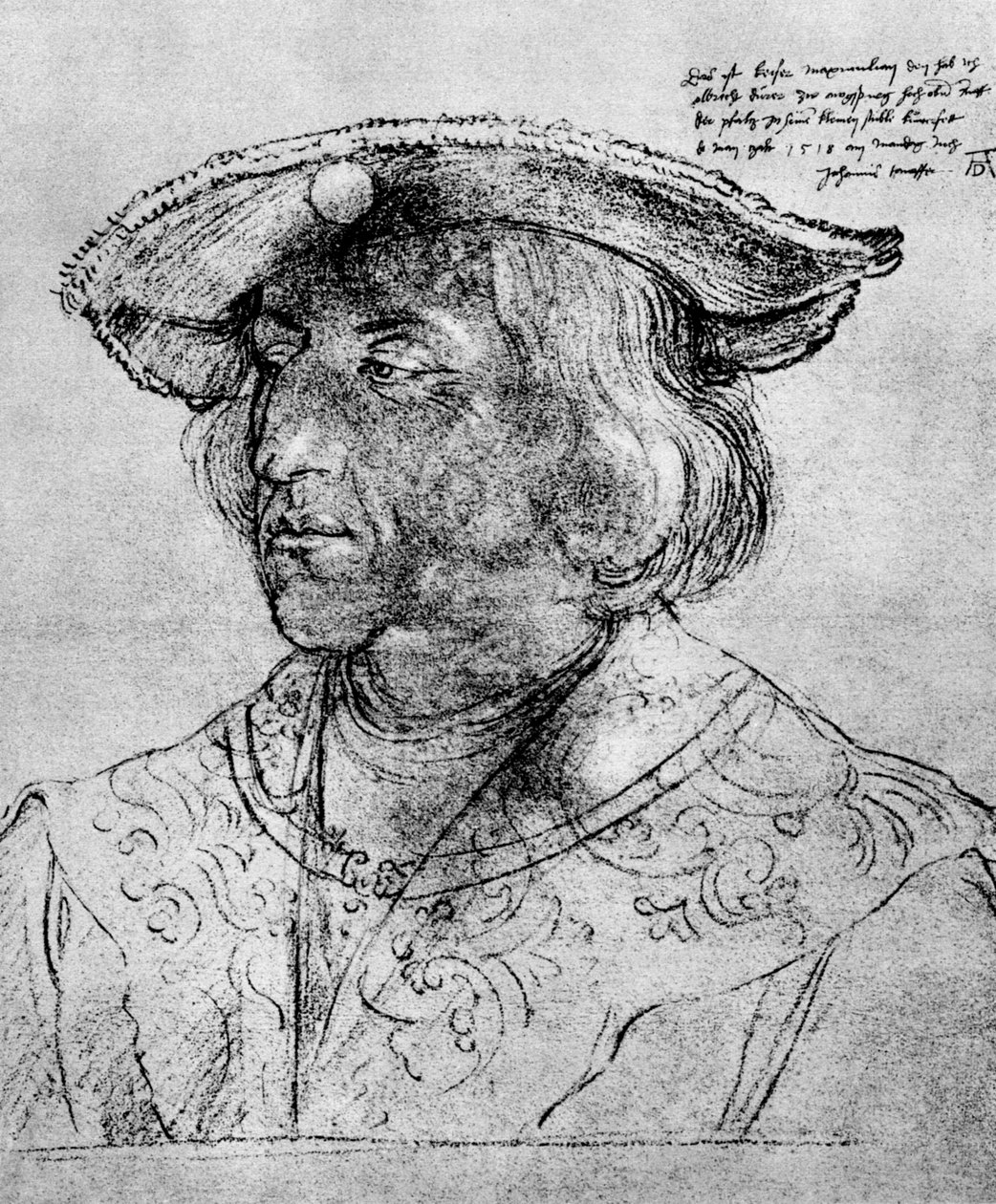 Imperador Maximiliano I, 1518, 1936 de Albrecht Dürer