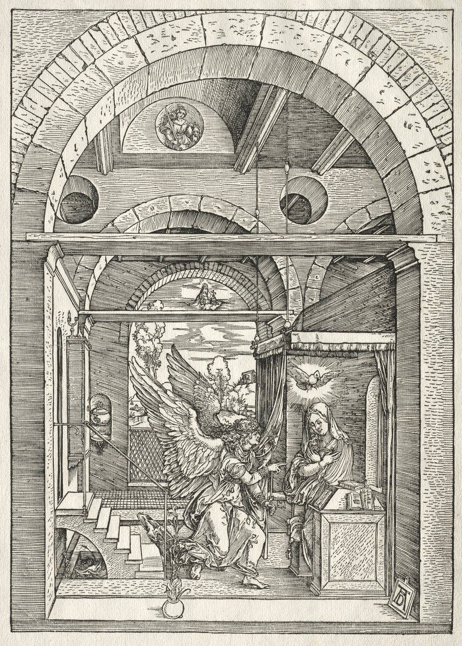 Vida da Virgem: A Anunciação, 1504-1505. de Albrecht Dürer