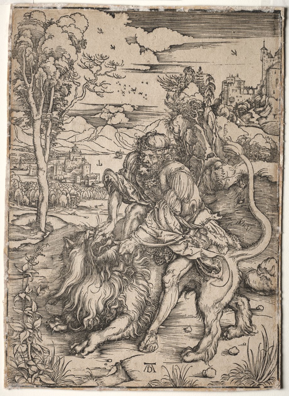 Sansão matando o leão de Albrecht Dürer