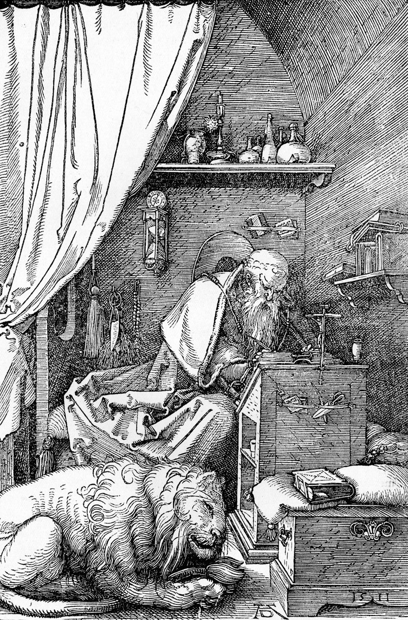 São Jerônimo em sua cela, 1511, 1906 de Albrecht Dürer