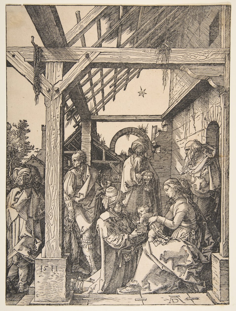 A Adoração dos Magos, 1511. de Albrecht Dürer