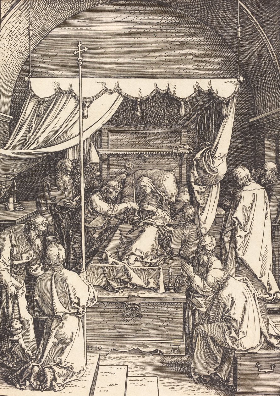 A Morte da Virgem, 1510. de Albrecht Dürer
