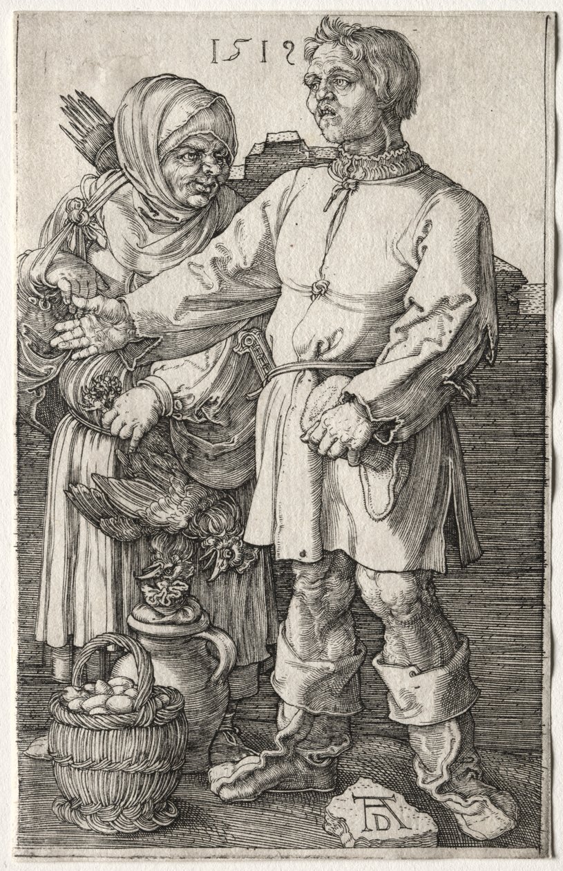 Os camponeses no mercado de Albrecht Dürer