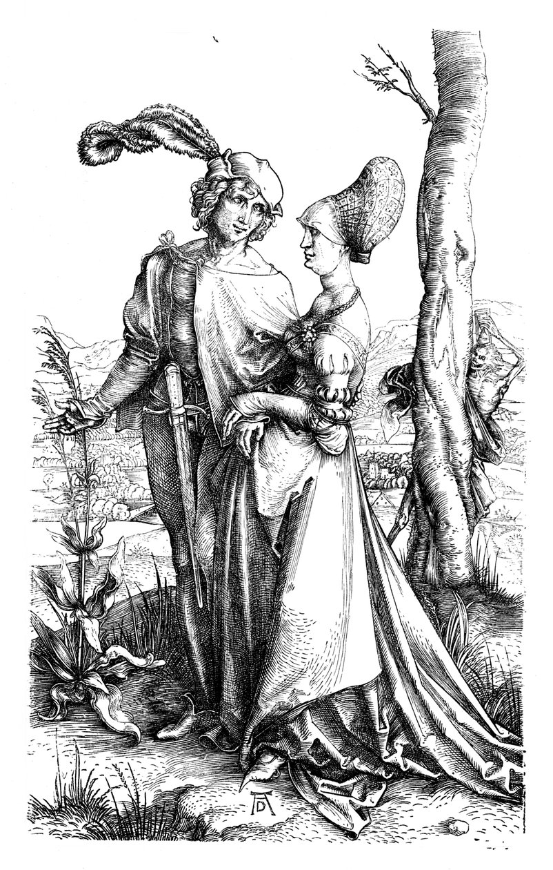 O passeio, c1498, 1906 de Albrecht Dürer