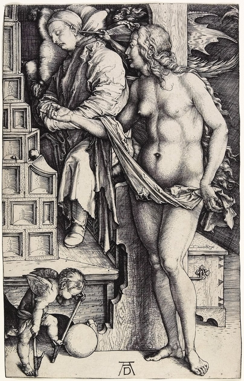 The Dream, c.1500 (gravura) de Albrecht Dürer