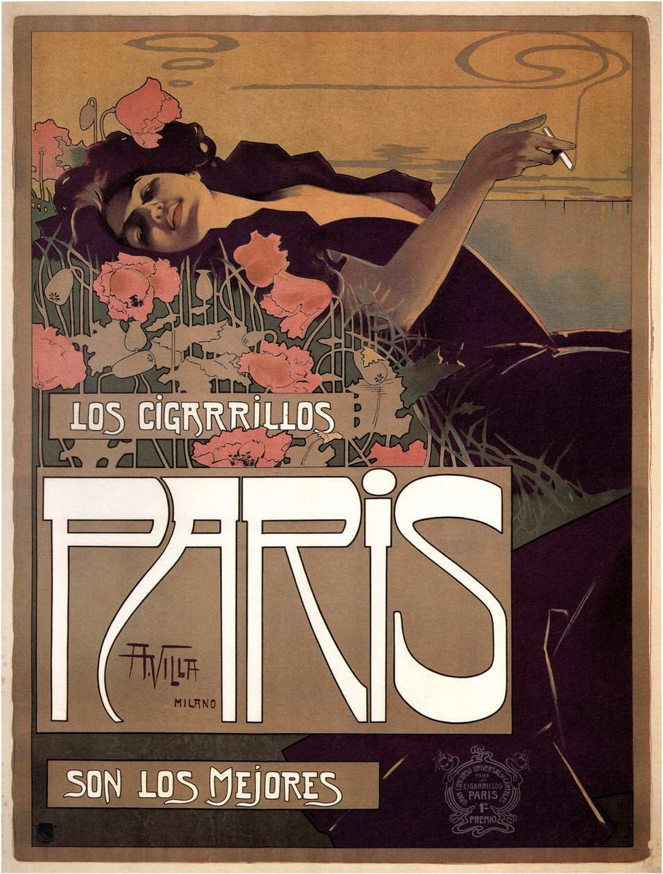 Os charutos Paris, 1901 de Aleardo Villa