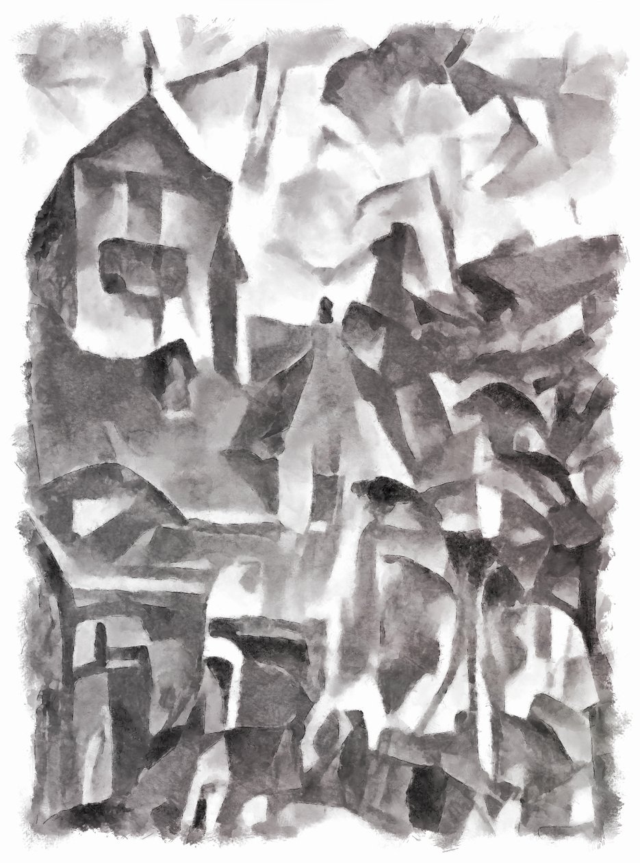 vista (preto)  6,2016, de Alex Caminker