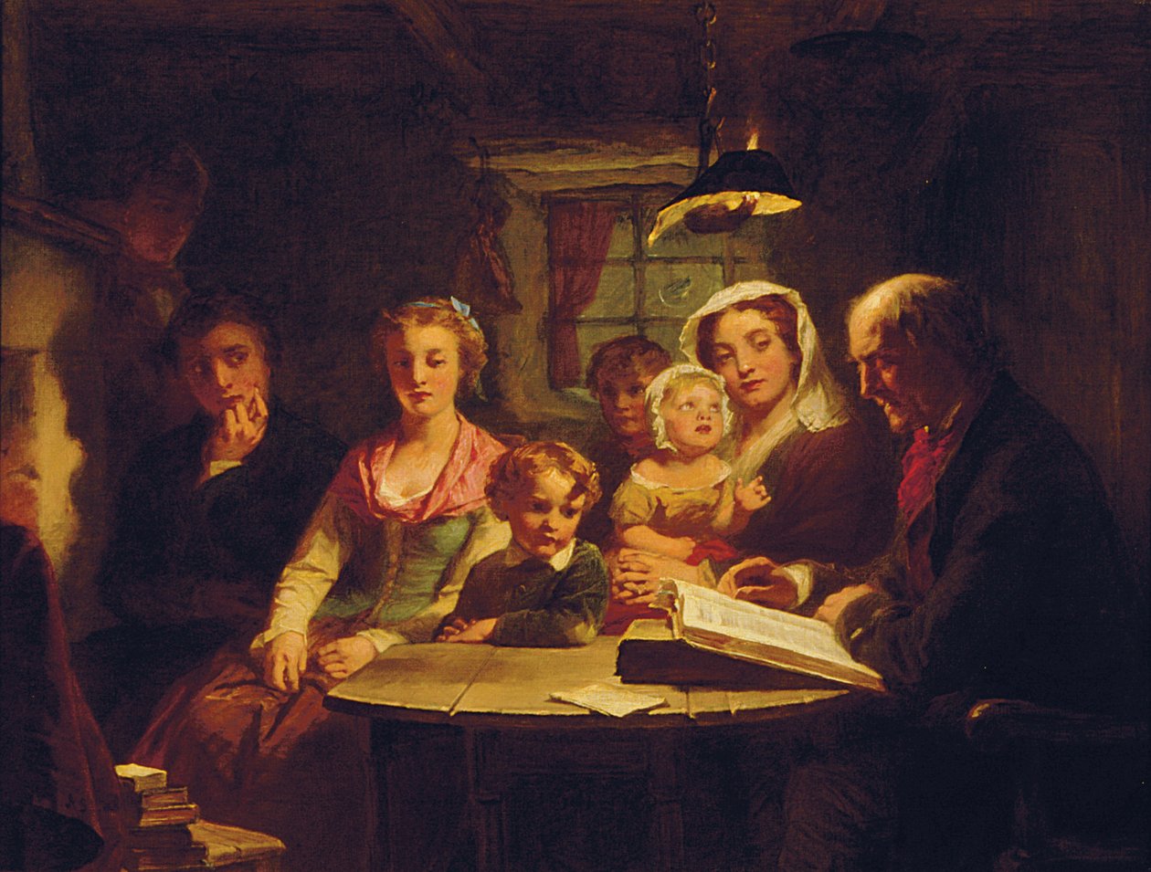 Cotters sábado à noite (óleo sobre tela) de Alexander Johnston