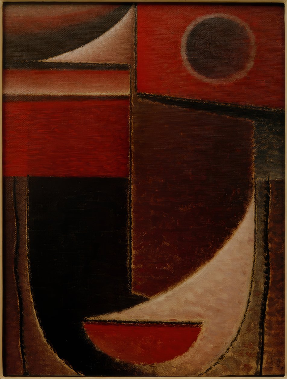 Cabeça abstrata: luz vermelha, 1930 de Alexej von Jawlensky