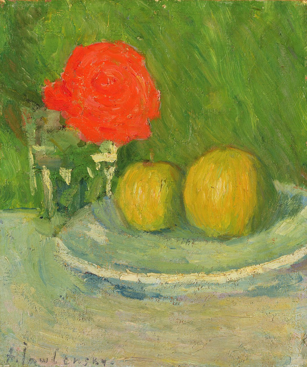 Maçãs e uma Rosa, 1905 de Alexej von Jawlensky
