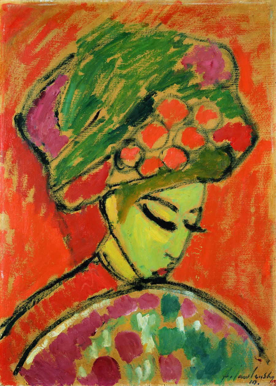 O turbante, 1910 de Alexej von Jawlensky