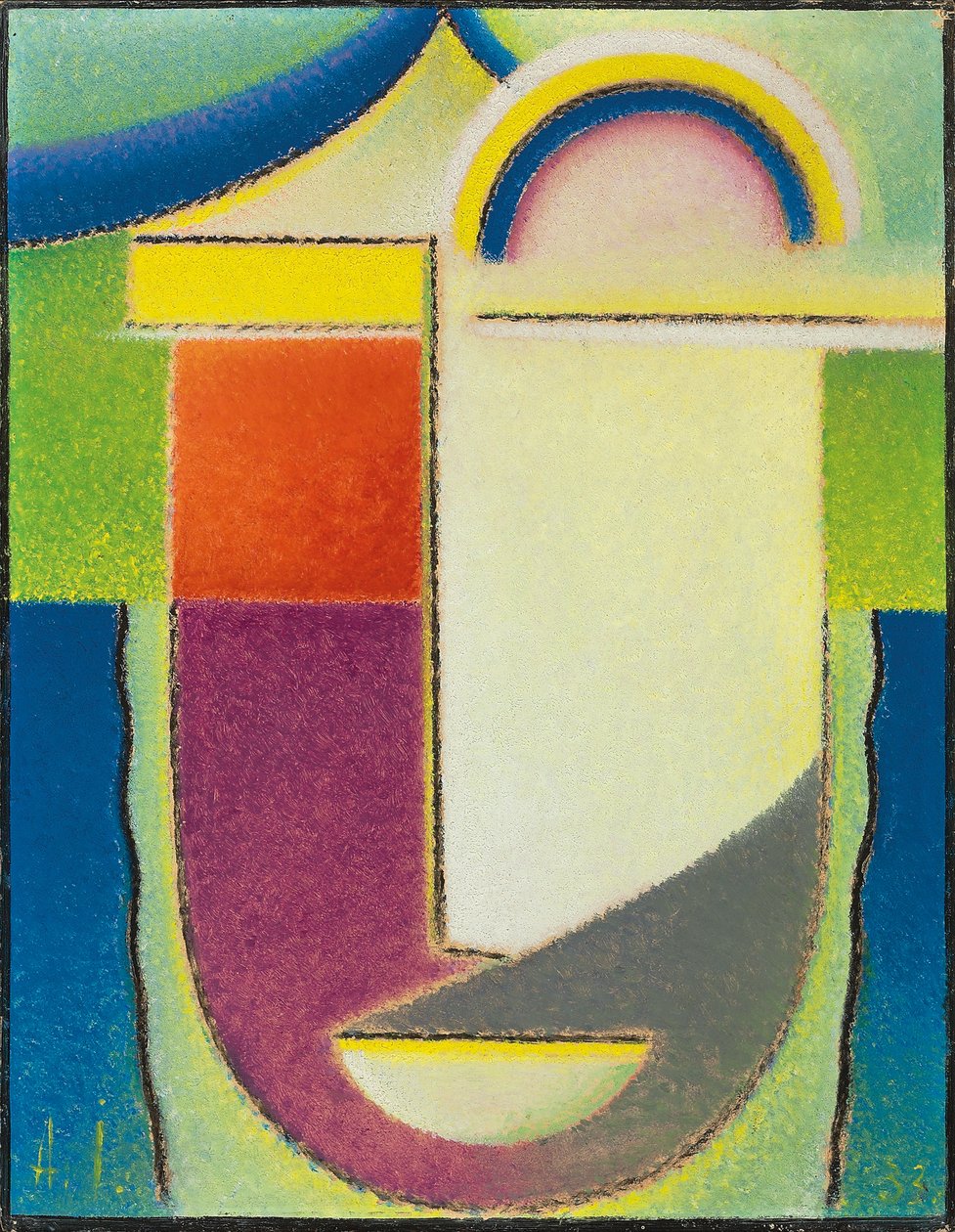 Cabeça abstrata: Páscoa, 1933 de Alexej von Jawlensky