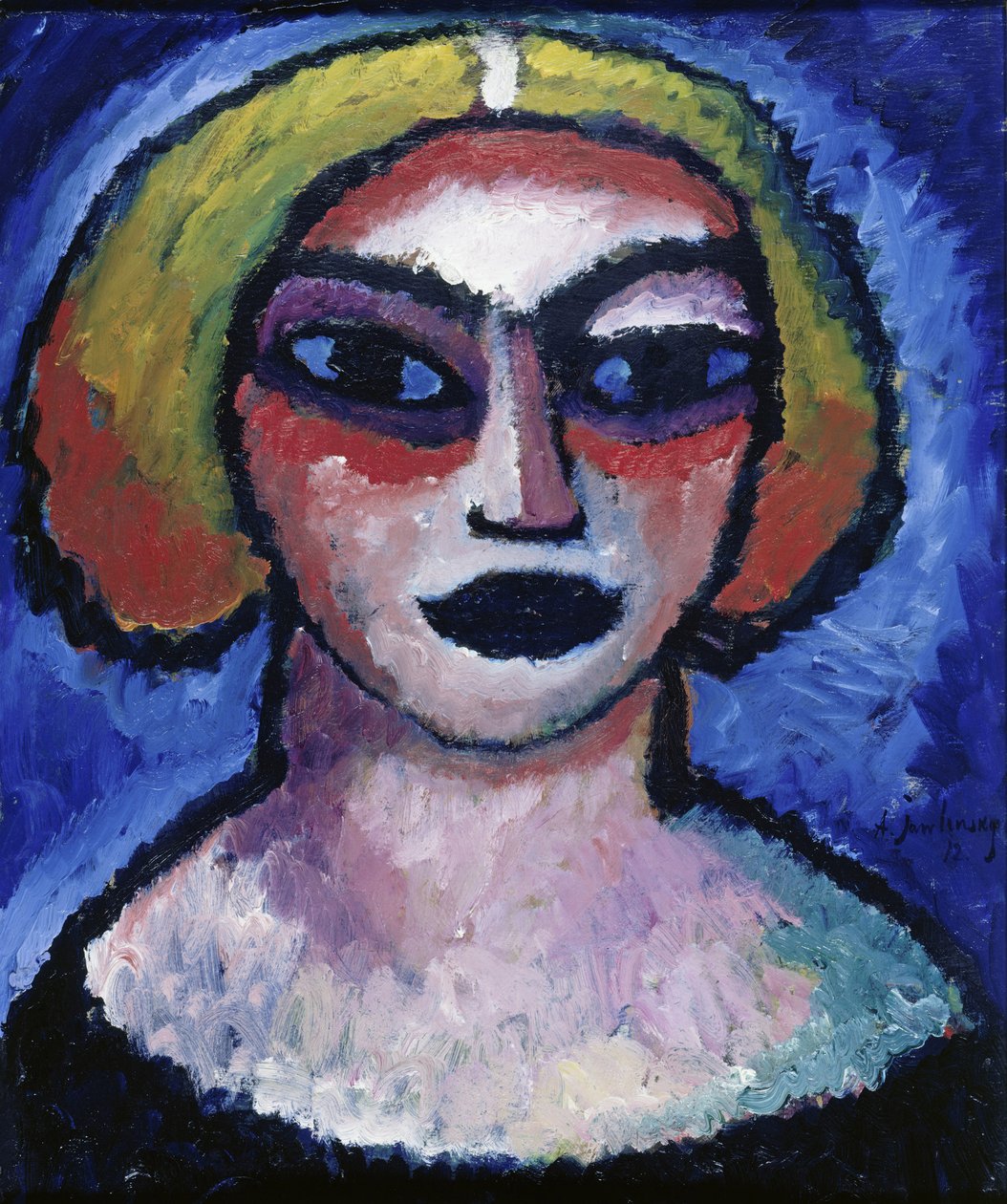 Cabeça de uma mulher, 1912 de Alexej von Jawlensky