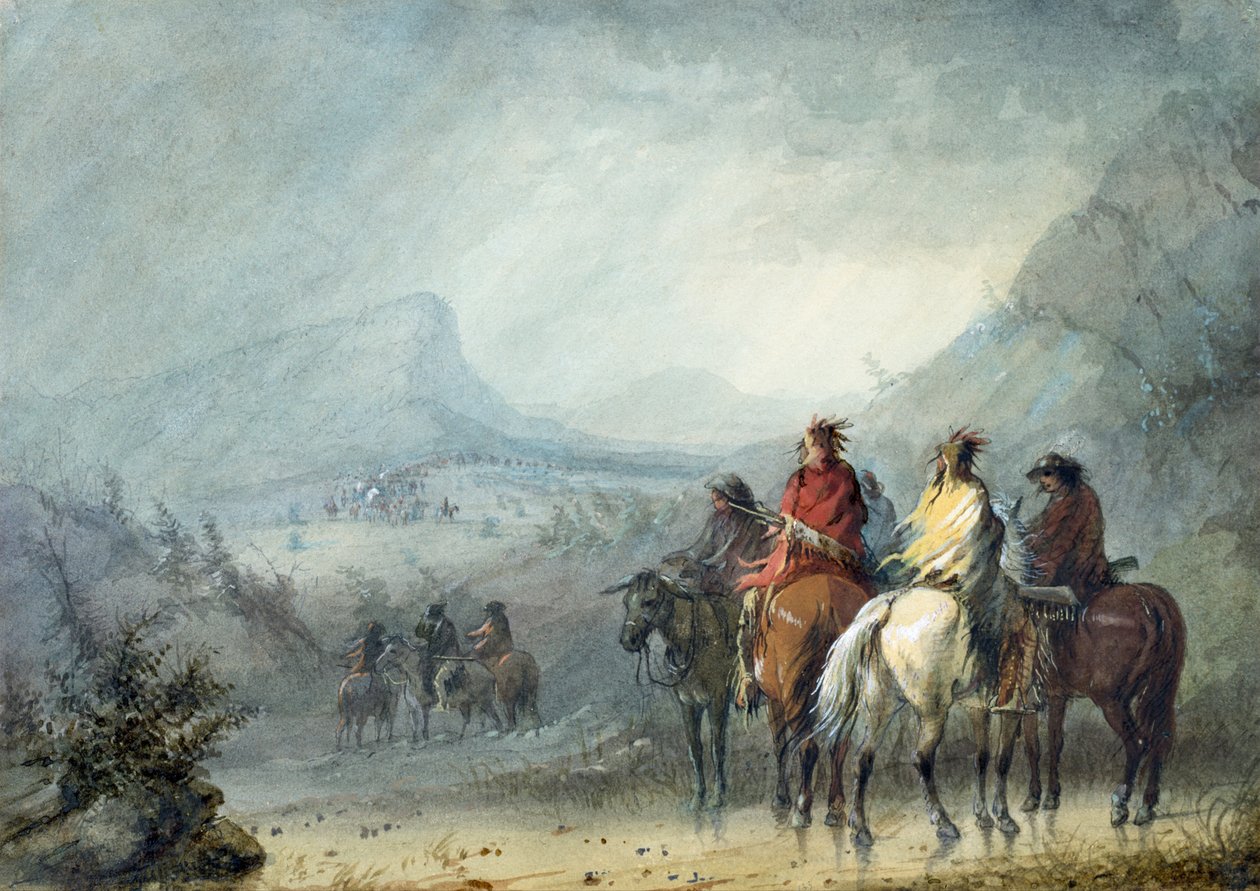 Tempestade na Caravana de Alfred Jacob Miller