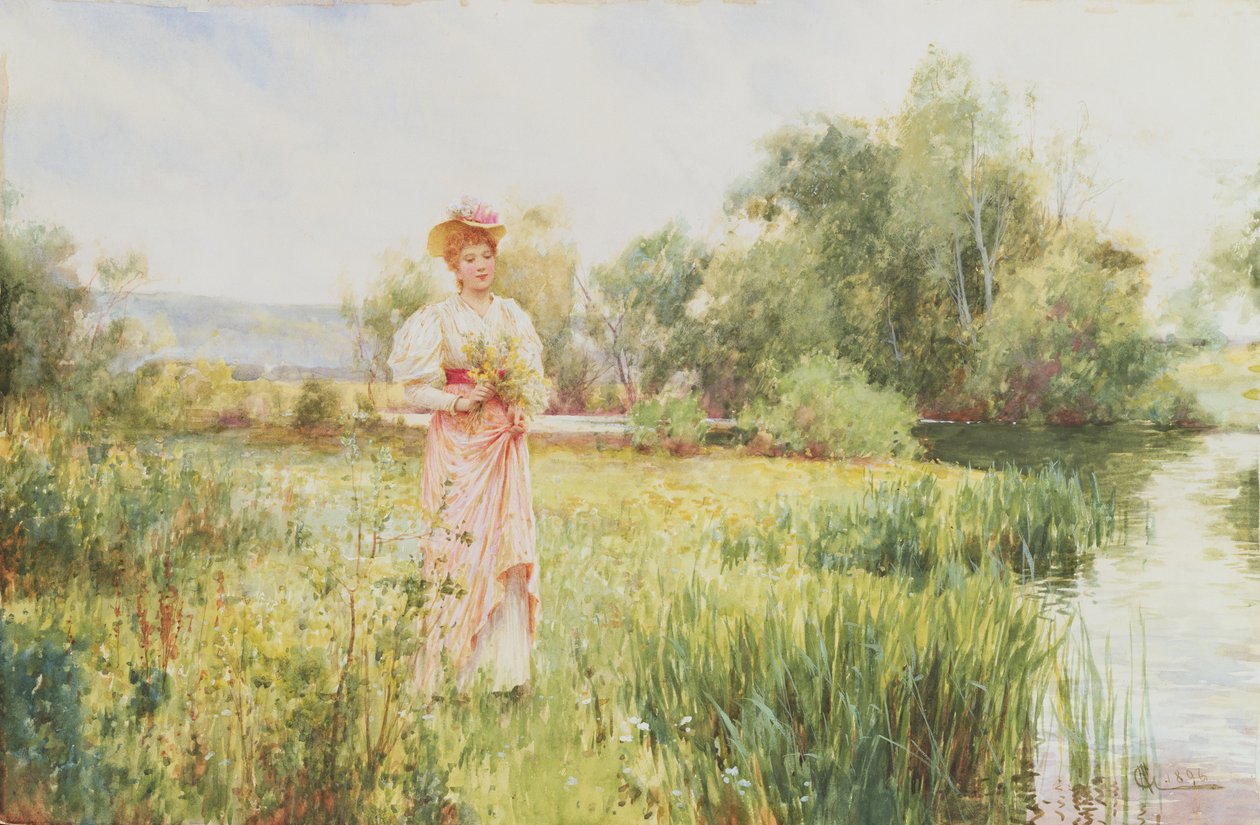 Pelo rio, 1896 de Alfred, Jr. Glendening