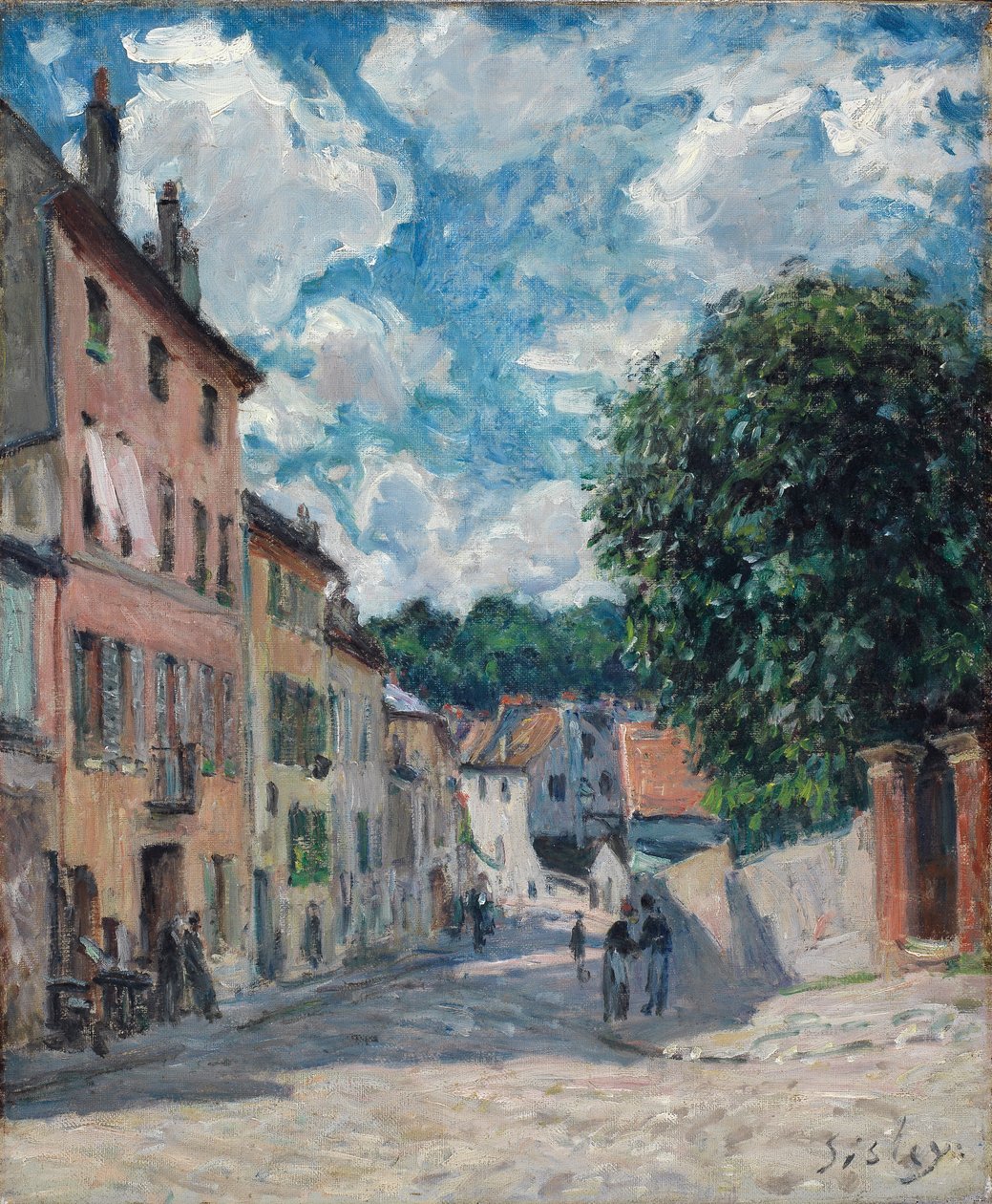 Uma rua, possivelmente em Port-Marly, 1876 de Alfred Sisley