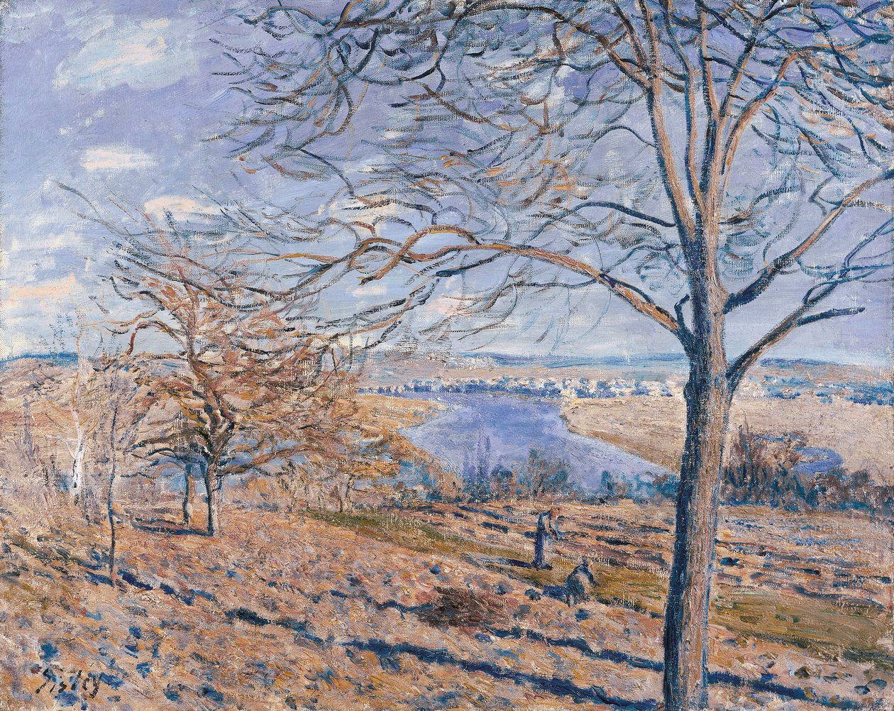 Bancos do Loing de Alfred Sisley
