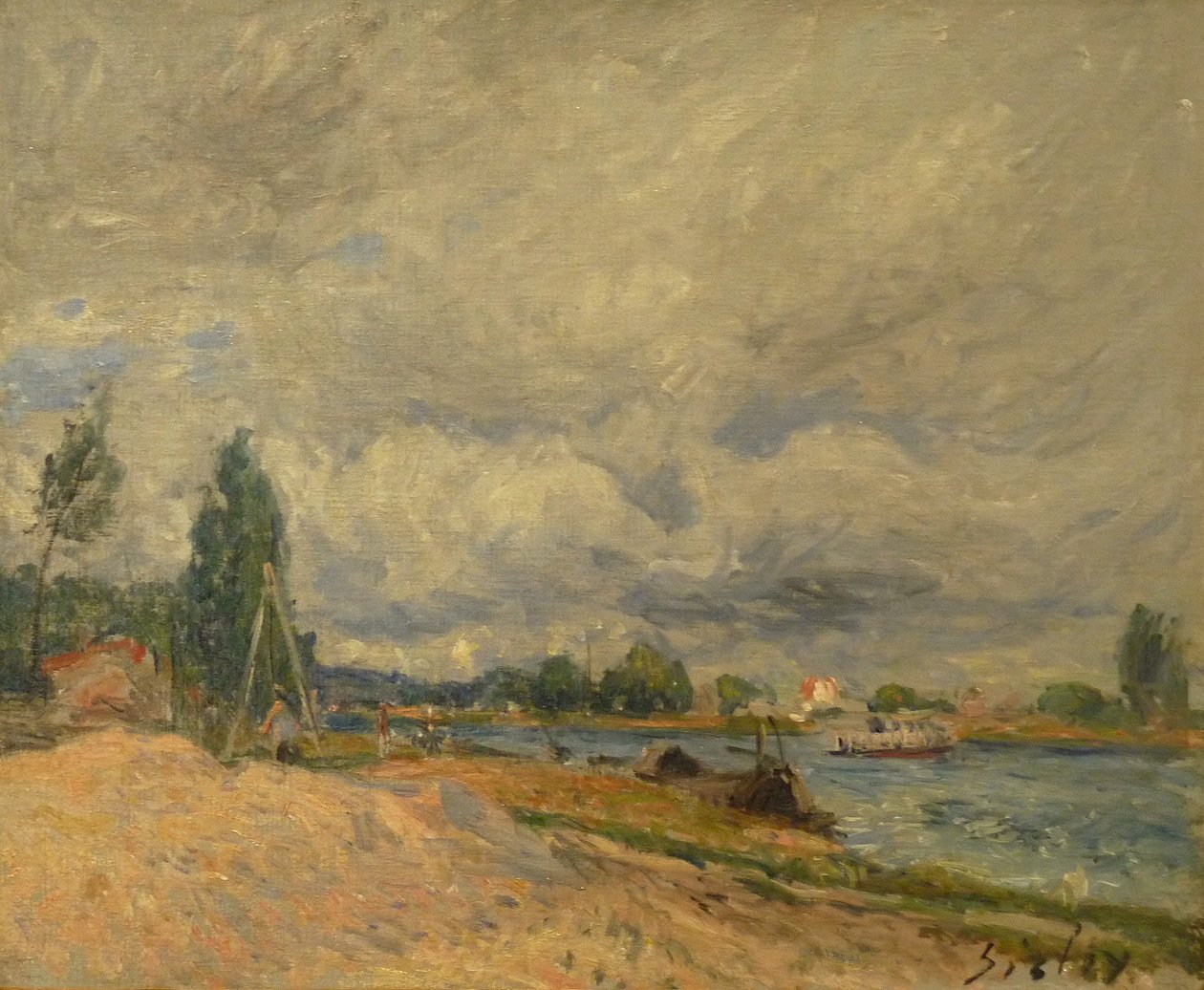 Bancos do Sena ou Loing de Alfred Sisley