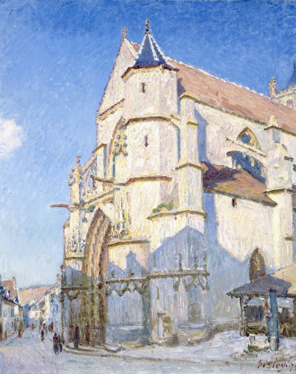 Igreja em Moret de Alfred Sisley