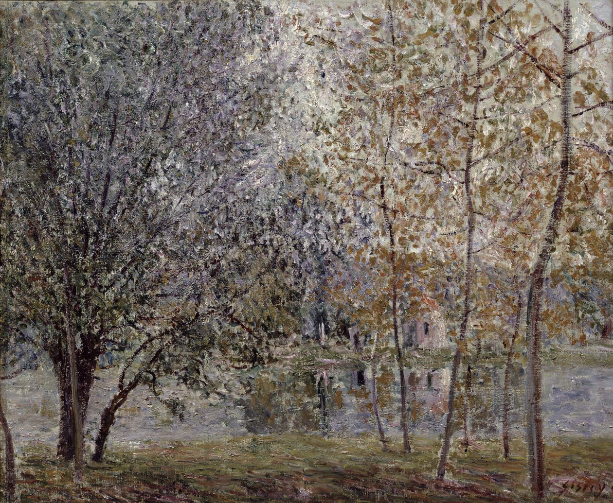 O canal de Loing na primavera de 1892 de Alfred Sisley