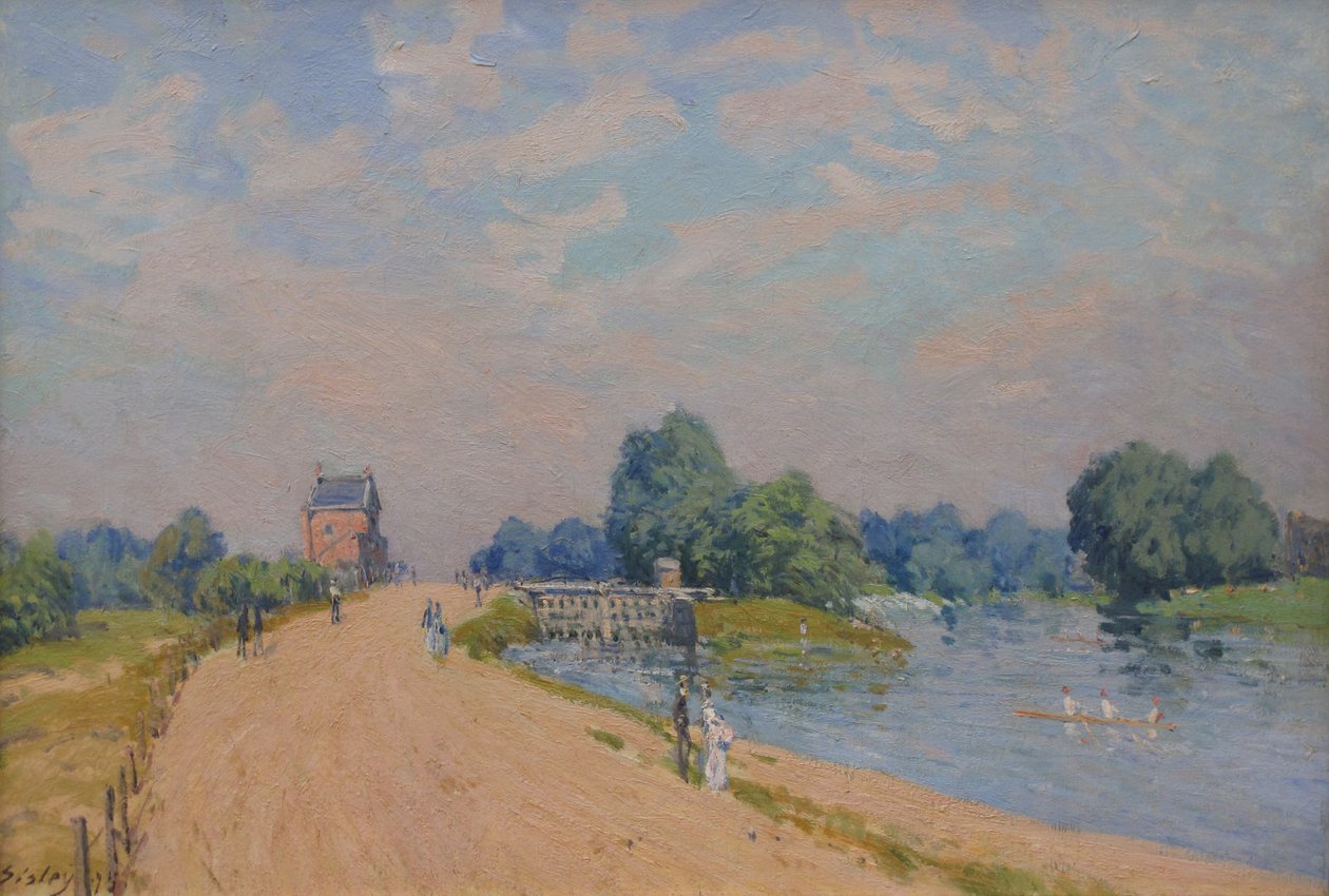 O caminho para Hampton Court de Alfred Sisley