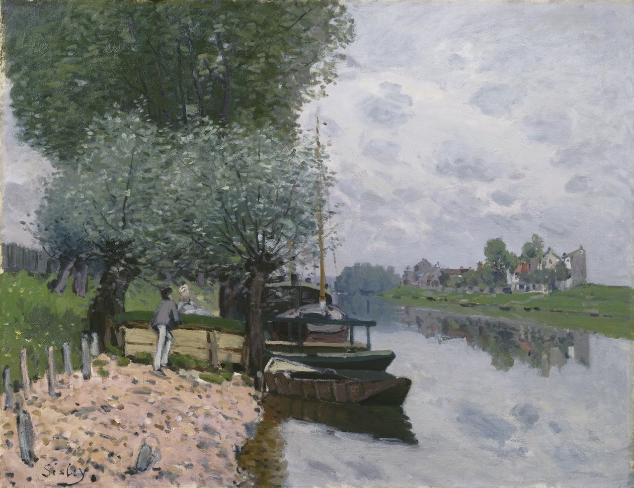 O Sena em Bougival, 1872 de Alfred Sisley
